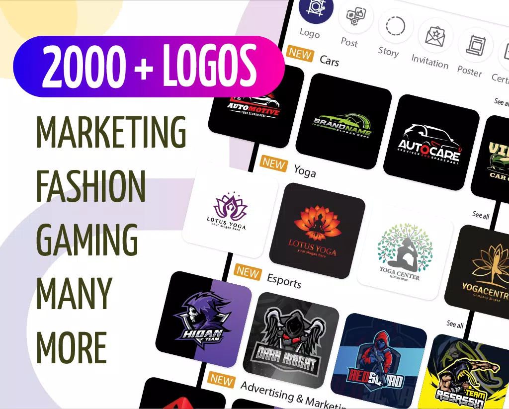 Graphic Design & Logo Maker Capture d'écran 1