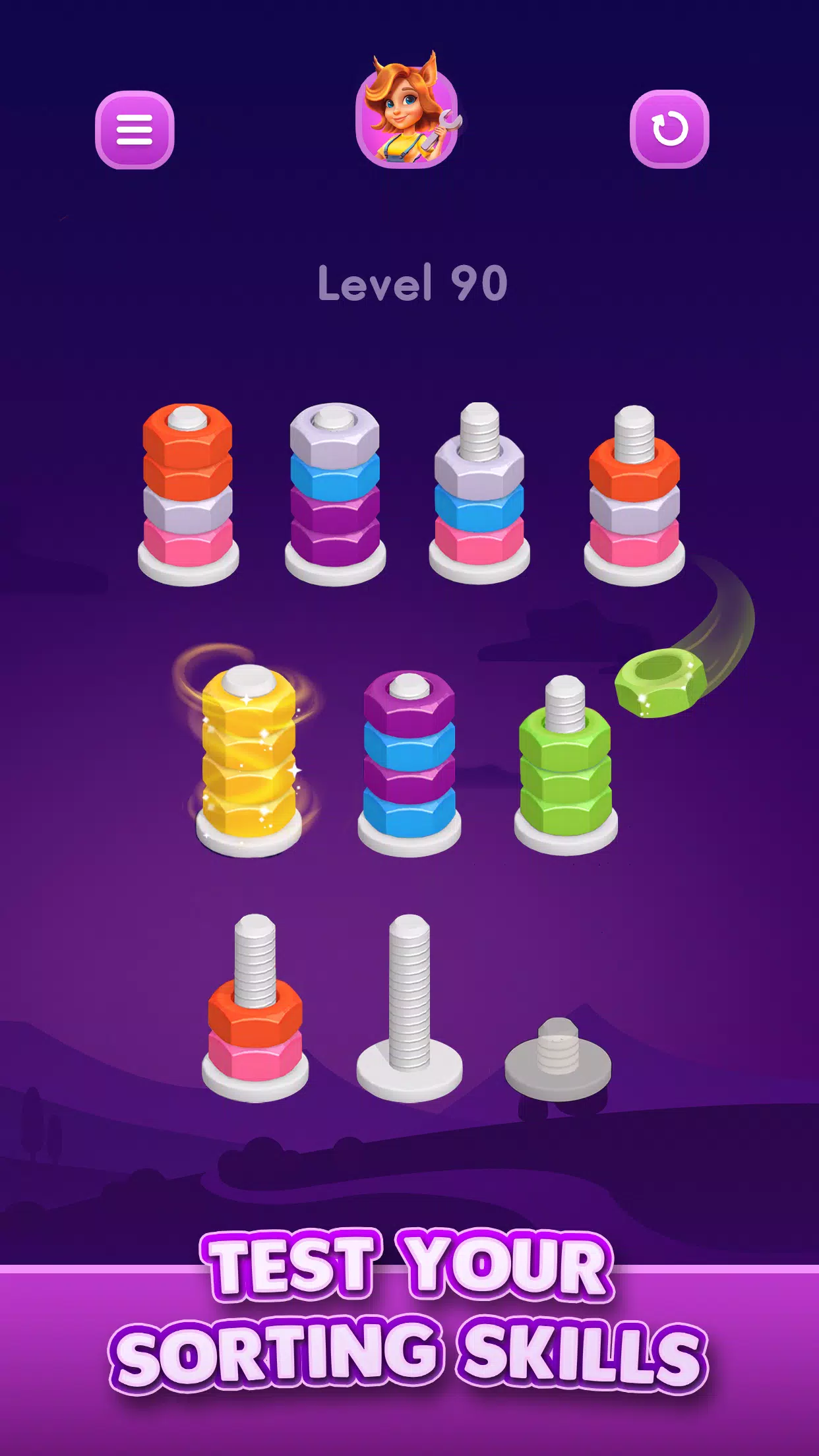 Schermata Nut Sort: Color Sorting Game 3