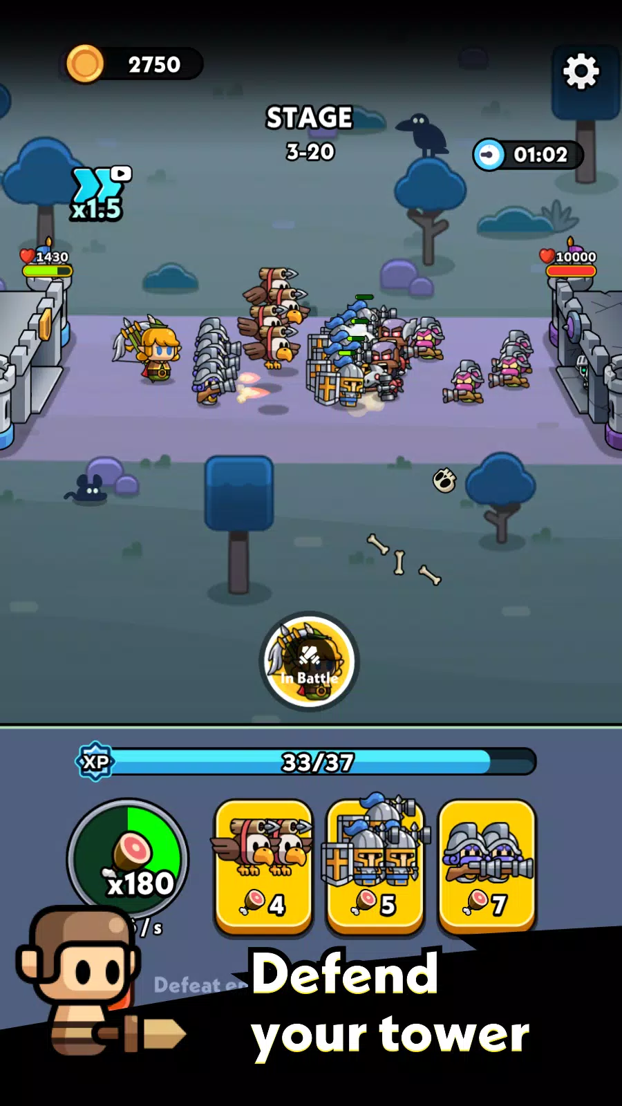 Tiny Warriors Go! Captura de pantalla 2