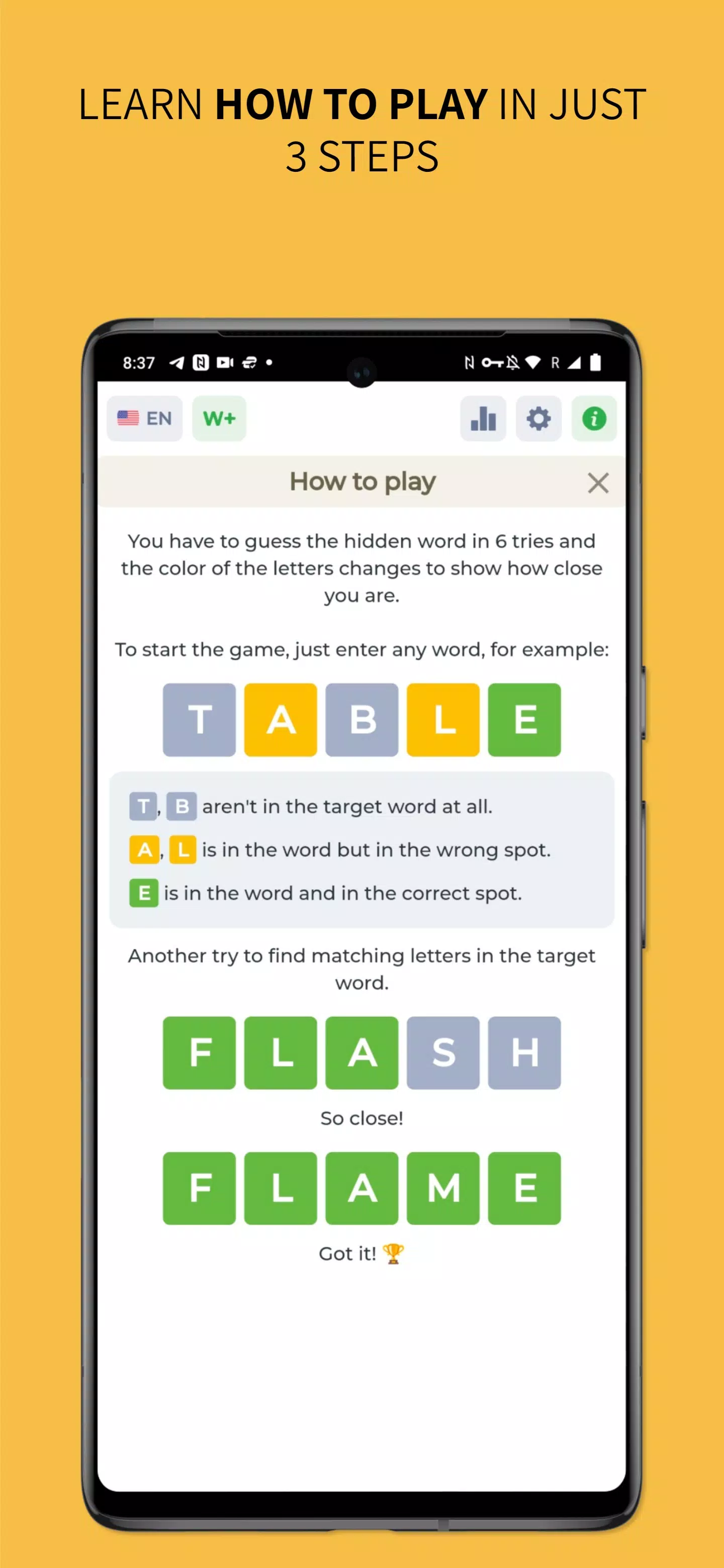 Wordy - Word Puzzle Game スクリーンショット 1