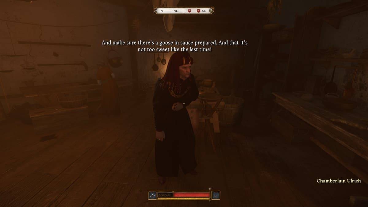 Chamberlain in the kitchen in Kingdom Come: Deliverance 2