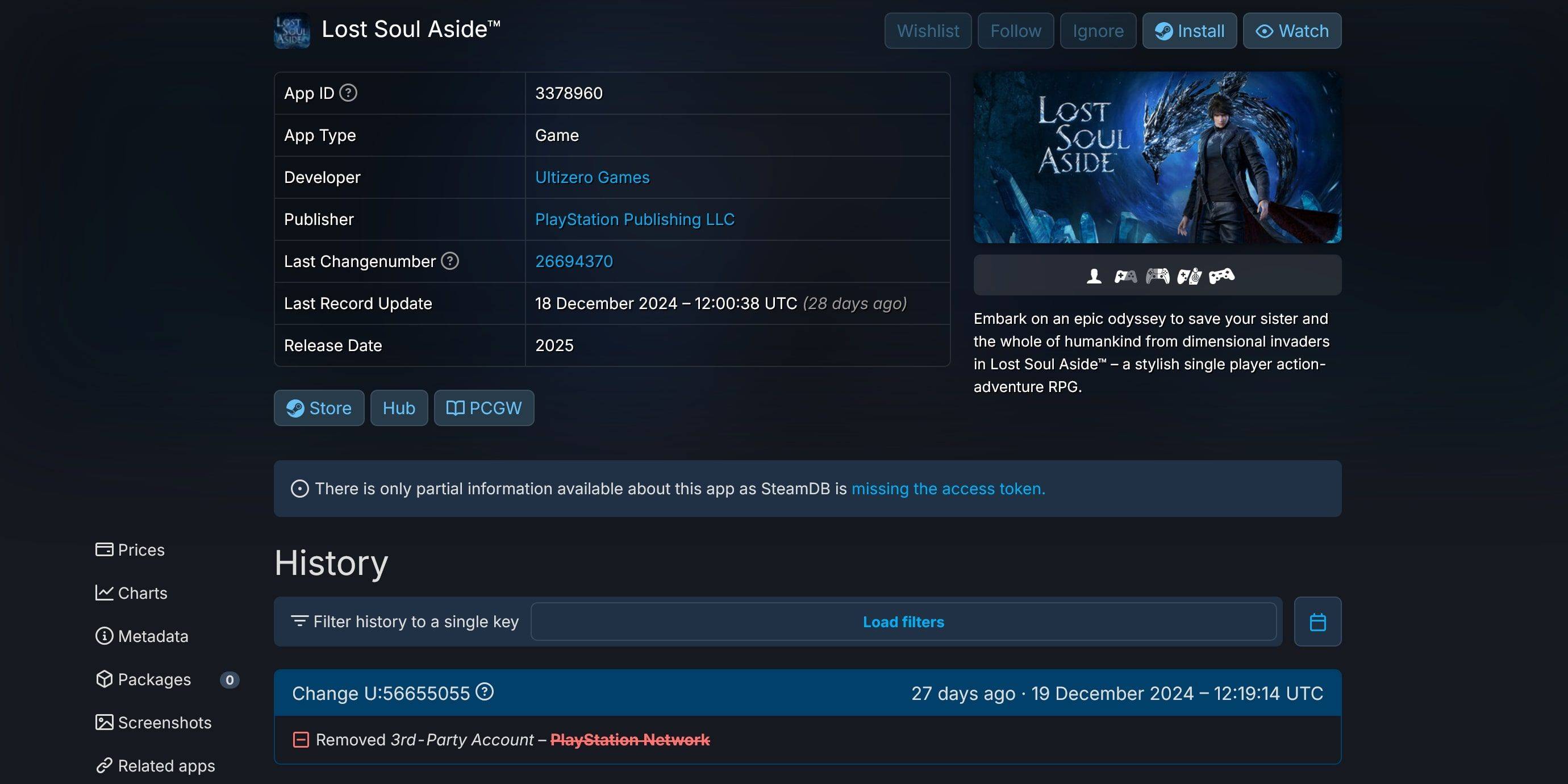 Lost Soul Aside Steam Page Update