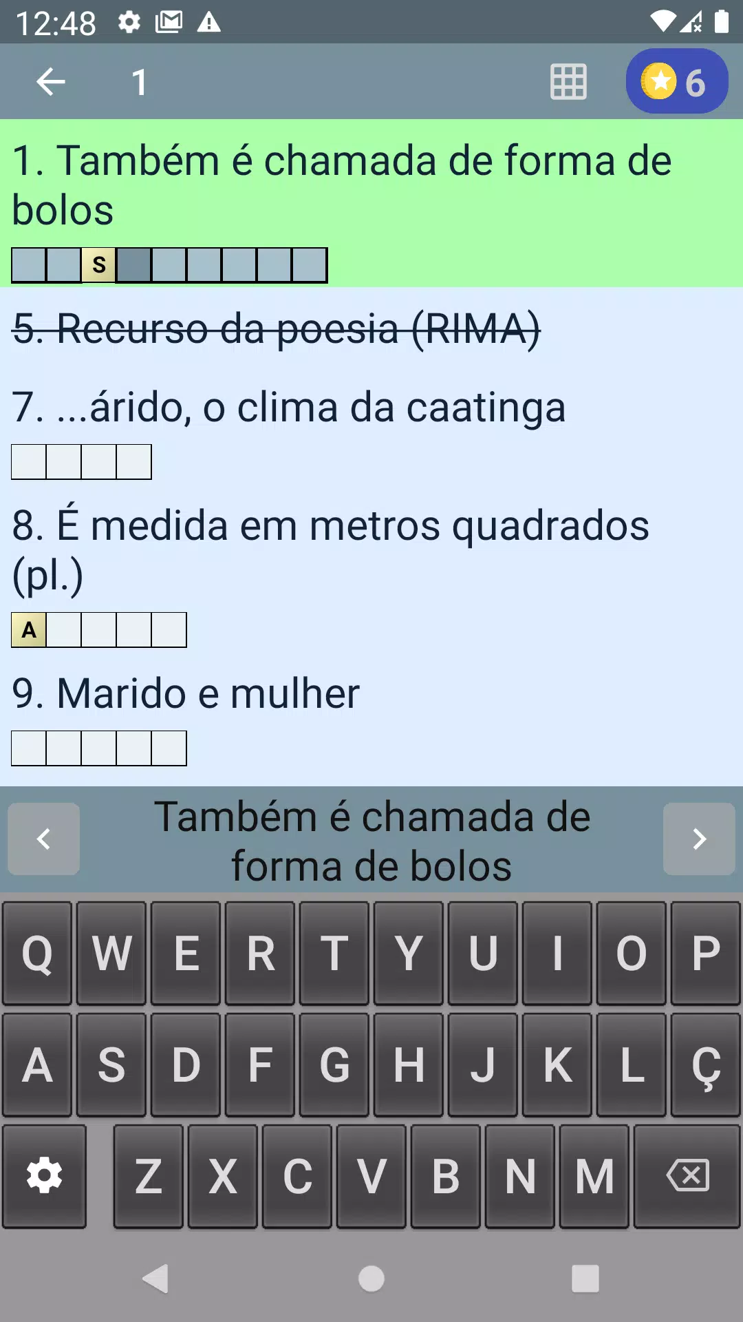 Palavras Cruzadas Captura de tela 2