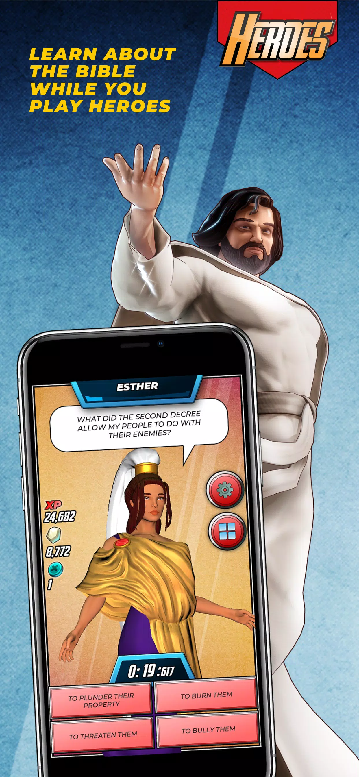 Bible Trivia Game: Heroes Captura de pantalla 1