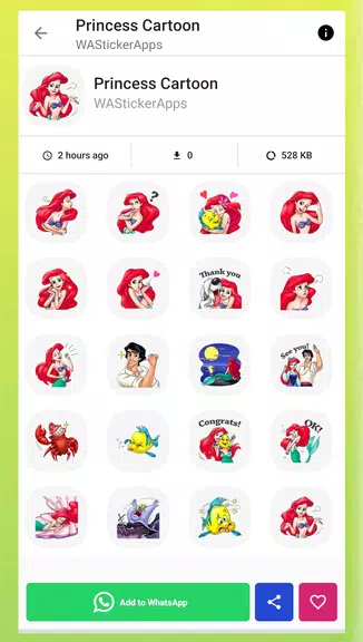 Princess Animated Stickers Скриншот 2