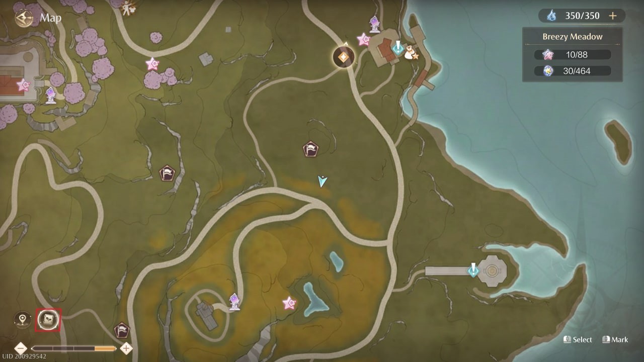 Mapa sa Infinity Nikki