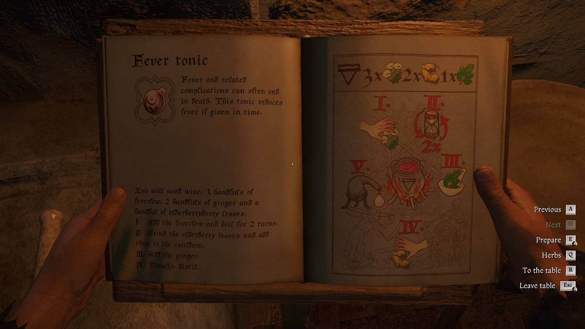 Fever Tonic Recipe in Kingdom Come: Deliverance 2