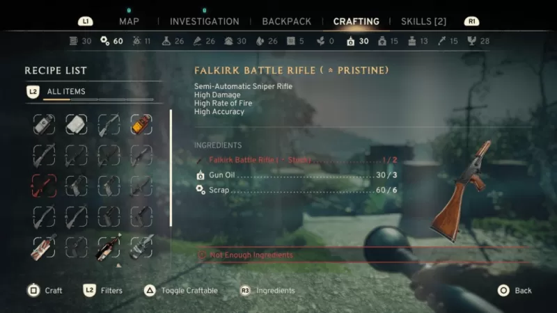 Atomfall Weapon Upgrade Crafting
