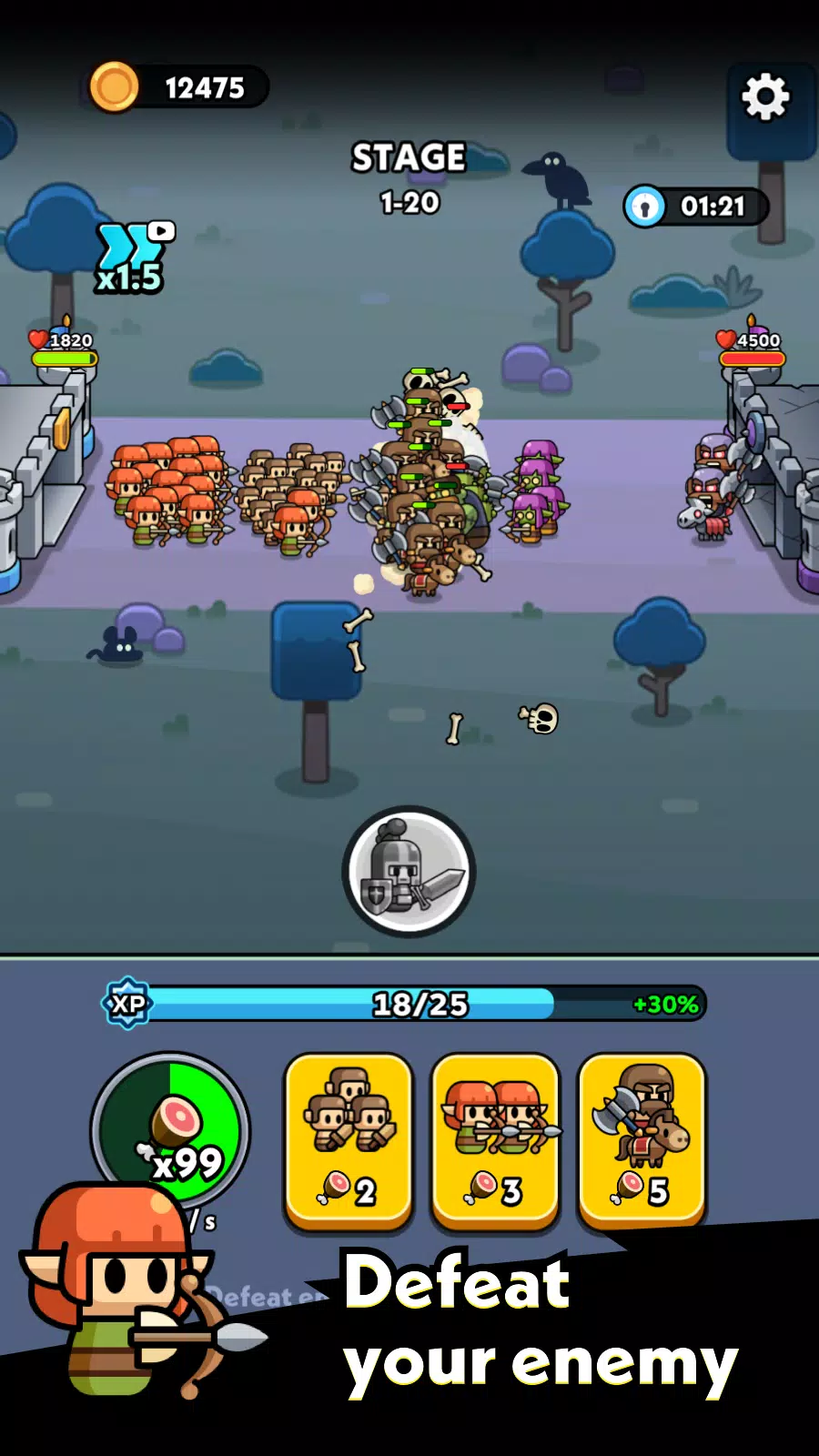 Tiny Warriors Go! Captura de pantalla 1