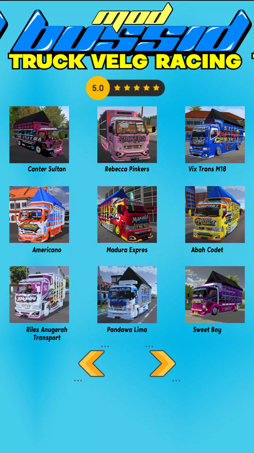 Mod Bussid Truck Velg Racing Captura de tela 2