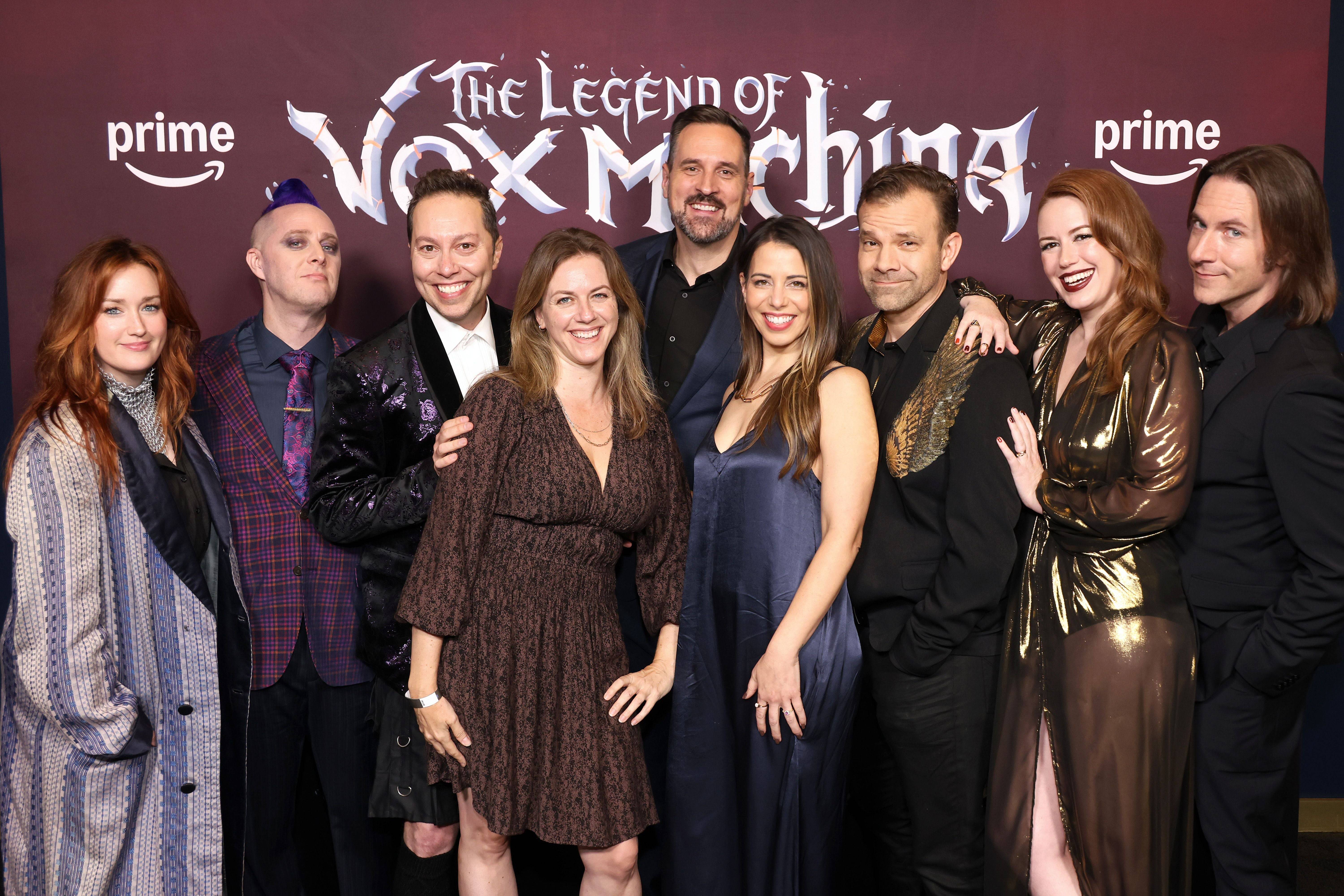 Il cast della leggenda di Vox Machina. Foto di Anna Webber/Getty Images per Prime Video.