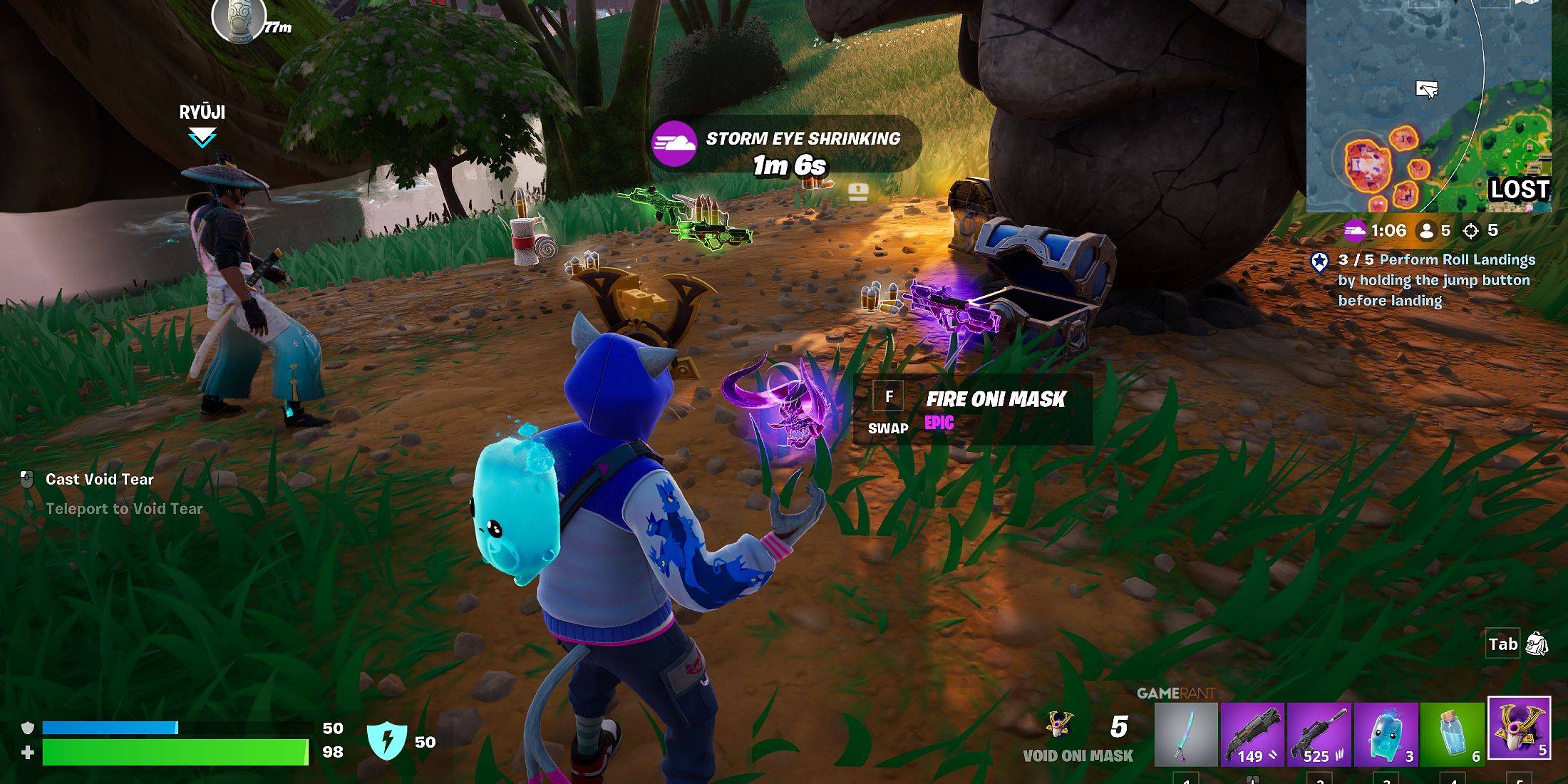 Fortnite Oni मास्क लूट