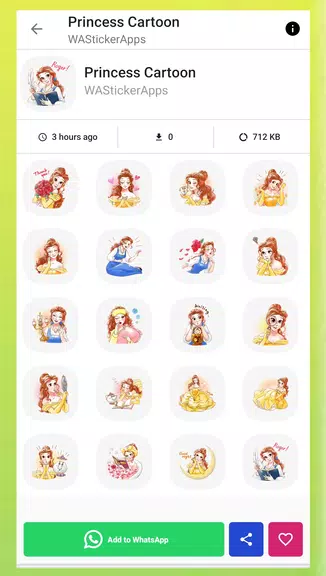 Princess Animated Stickers Скриншот 3