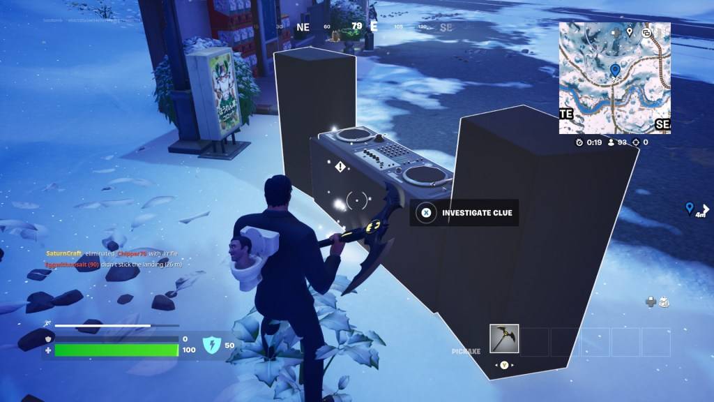 Il giradischi come parte di un articolo su come seguire il sentiero e mettere in discussione il viaggiatore sconosciuto a Fortnite.