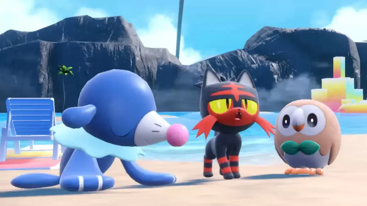 Gen 7 permulaan Popplio, Litten, dan Rowlet di Pokémon Scarlet & Violet