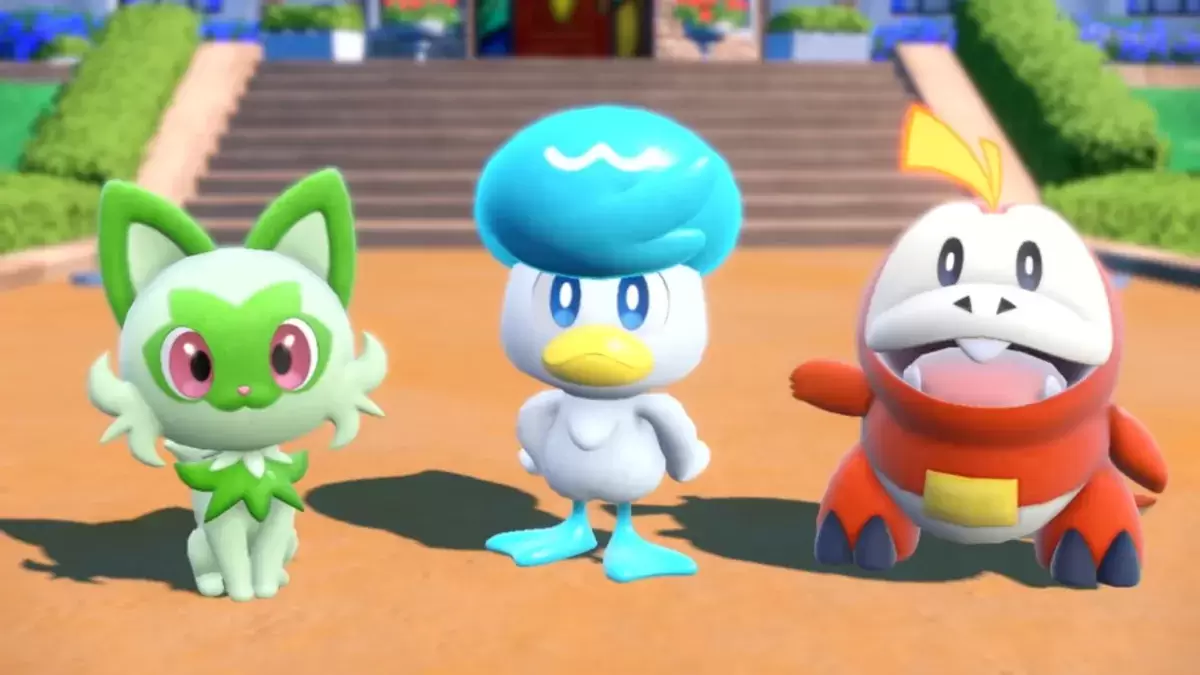 Gen 9 permulaan sprigatito, quaxly, dan fuecoco di Pokémon Scarlet & Violet