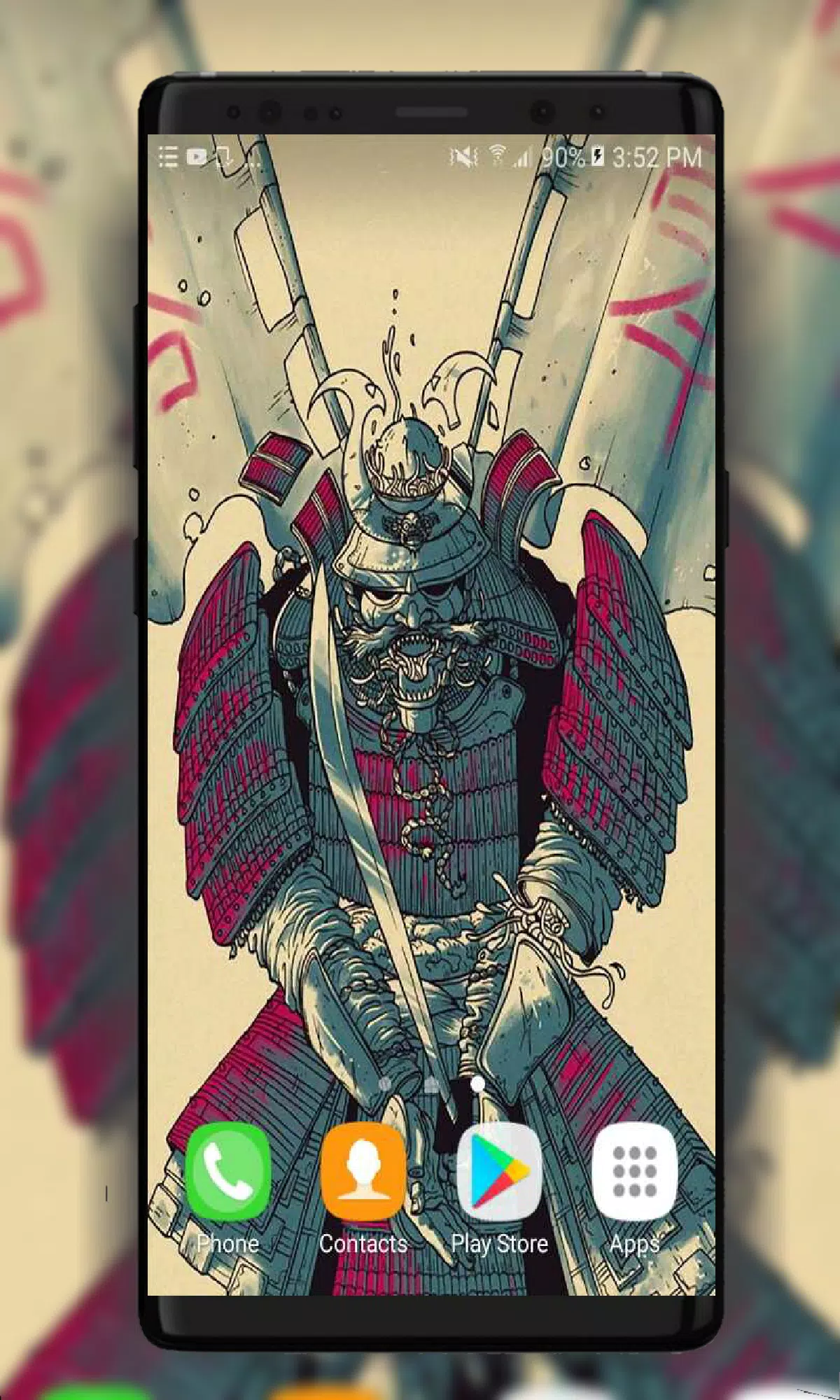 Samurai Art Wallpaper Captura de tela 2