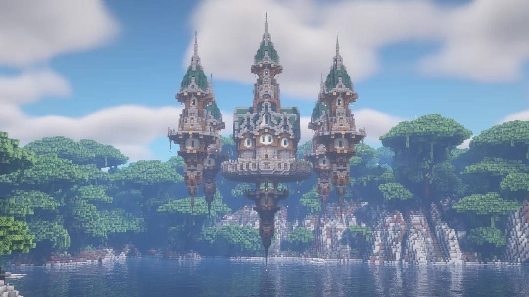 Lumulutang na kastilyo Minecraft