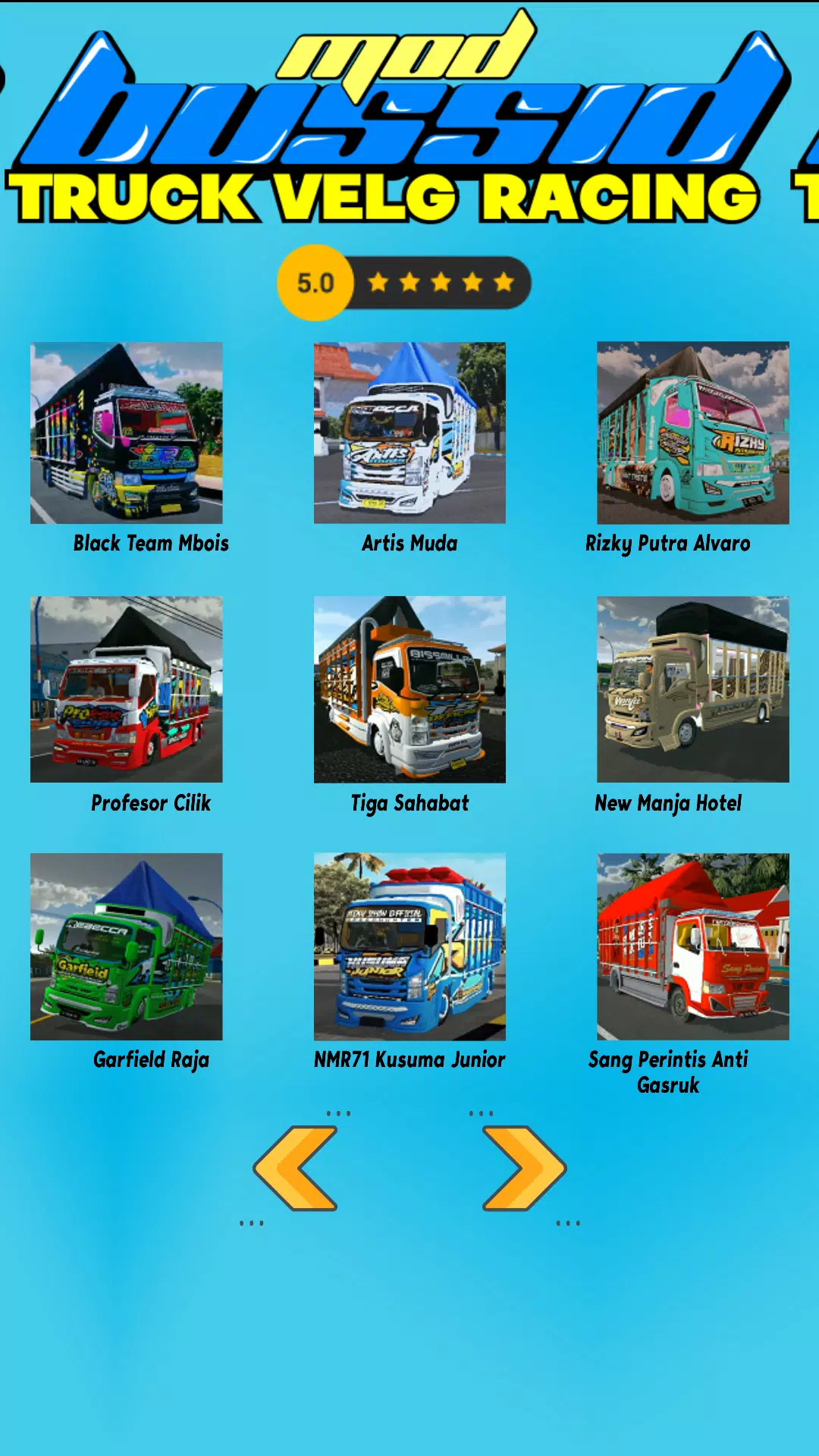 Mod Bussid Truck Velg Racing Captura de tela 3