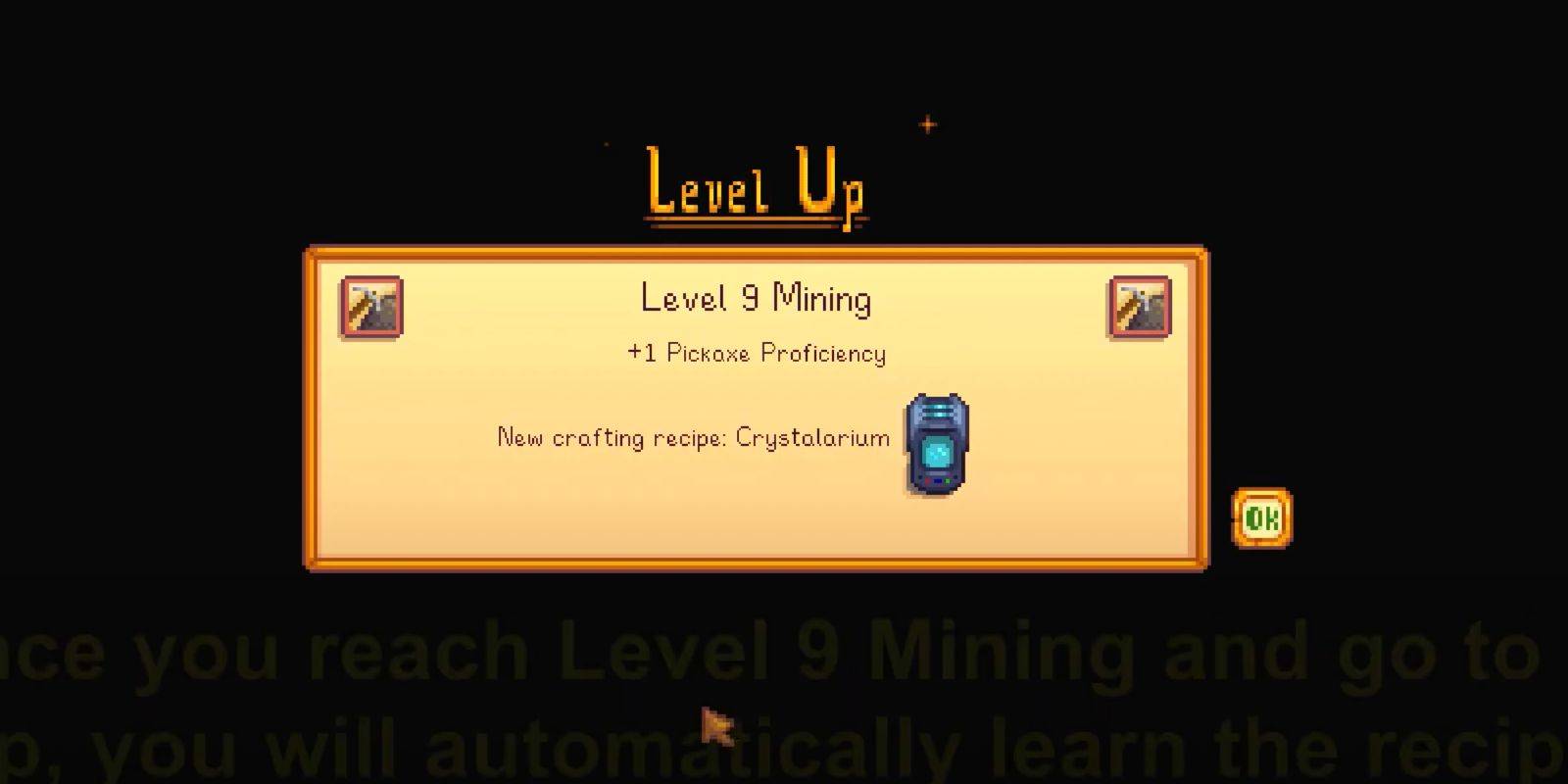Crystalarium crafting recipe