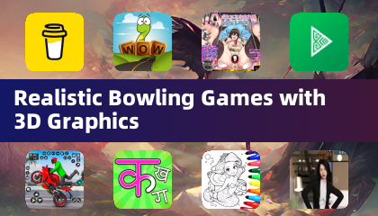 Realistische Bowling-Spiele mit 3D-Grafik