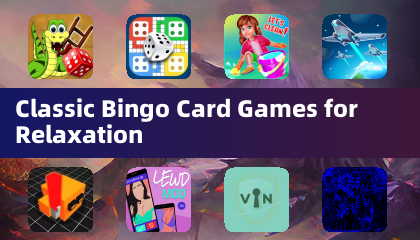 Juegos de tarjetas de bingo clásico para relajación